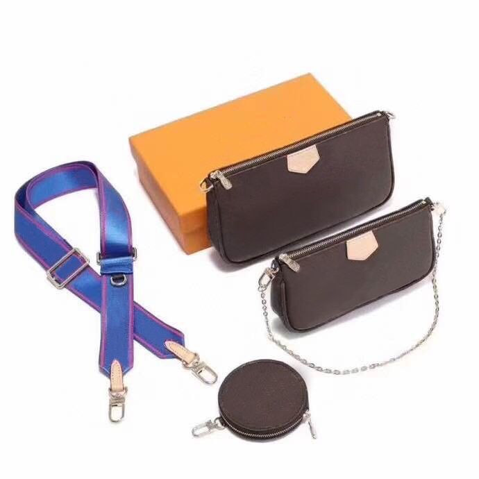 New Shoulder Bags three piece set purs classic handbags women bag leather lady messenger bag satchel cross body bag lady package purse
