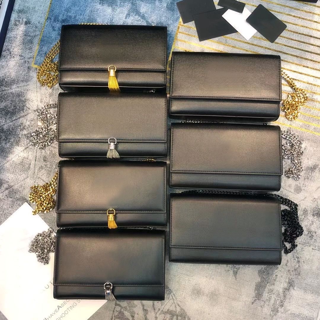 dicky0750 designer handbags Genuine leather Tassel bags chain purse fashion clutch Envelope lady shoulder bag cowhide luxury handbag purses messenger women