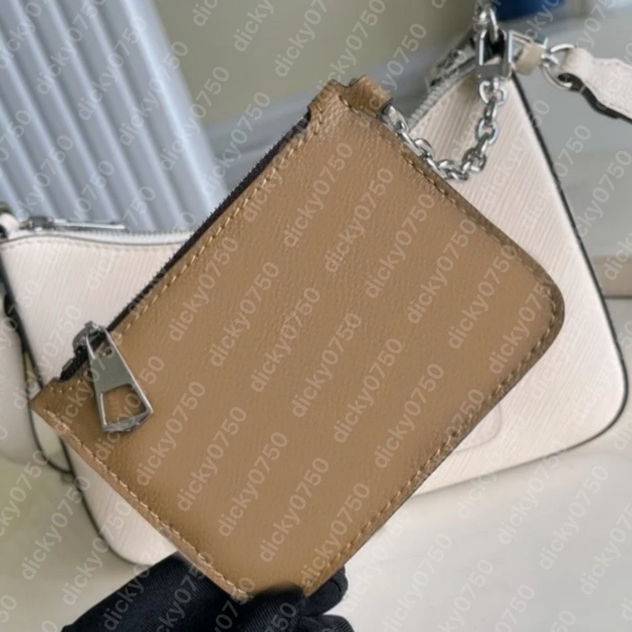 dicky0750 Handbags chain clutch crossbody bags lady hobo twin set classic Striped shoulder bag for women fashion chains purse designer handbag cowhide