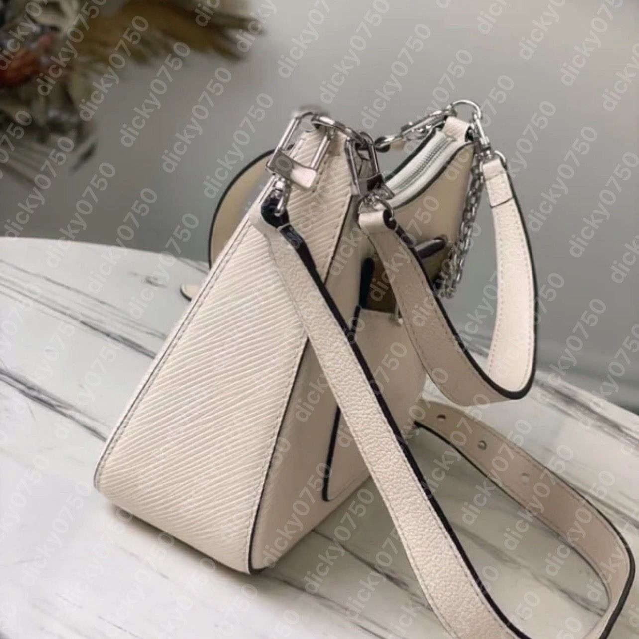 dicky0750 Handbags chain clutch crossbody bags lady hobo twin set classic Striped shoulder bag for women fashion chains purse designer handbag cowhide