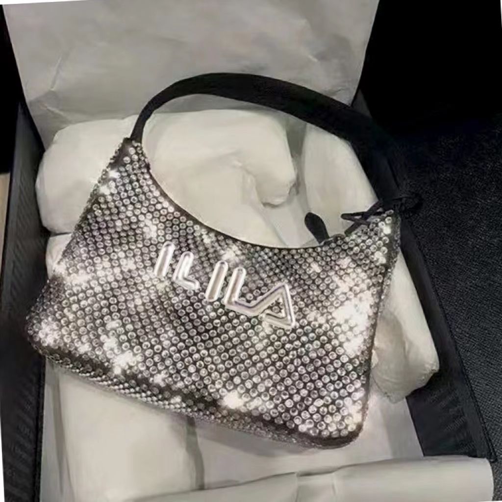 Nylon Designers Bags Womens Diamonds handbags hobo designer Shoulder Bag for women amylulubb canvas purse luxury Tote lady messenger dicky0750 crystal 2005