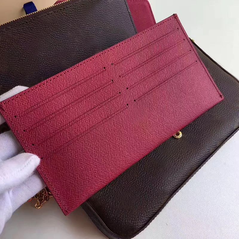 Wholesale chain purse chain shoulder bag for women evening Bag handbag presbyopic three piece set mini messenger bag card holder purse