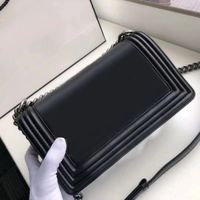 25cm boy caviar silver metal