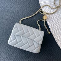 17cm golde ball gray lambskin