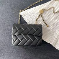 17cm golde ball black lambskin