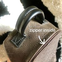 Mini size iBrown flower zipper inside