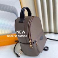 Mini size Brown flower zipper outside