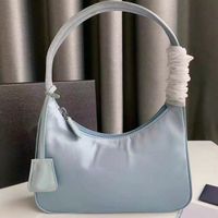 Nylon hobo light blue