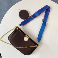 3in1 Blue strap brown flower