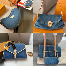 Designer Shoulder Luxury Bag messenger Bags hobo chain bags for woman Fashion Blue Denim Handbags designer crossbody leather cross body women lady purse bags PRPU