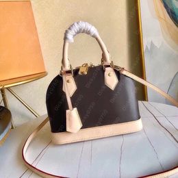 Alma BB Designer shell bag women shoulder Handbag luxury crossbody bags plaid sac a main purse dicky0750 black purse sac de luxe vanity bag Tasche luxurious bag saddle