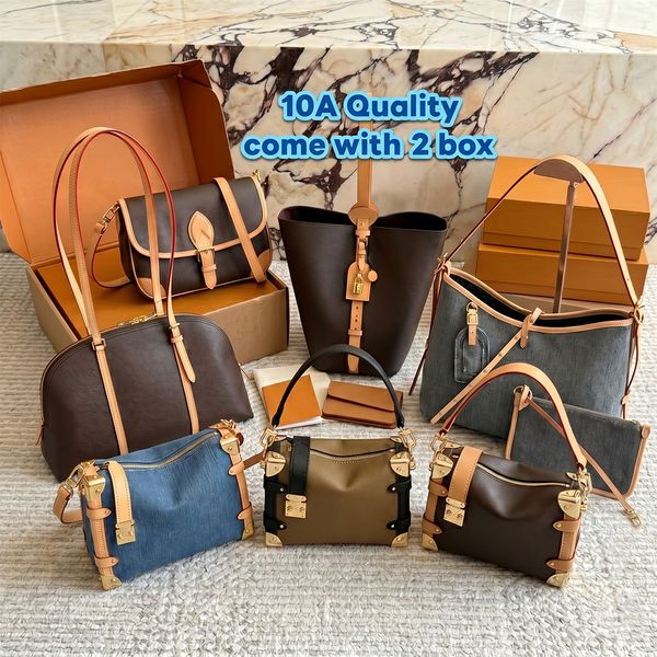 Luxury Hobo Bags For Women Designer Large Capacity Tote Handbags Classic Leather Shoulder Purses With Removable Pouch Fashion Travel Bag With Box Womans Purse PRPU
