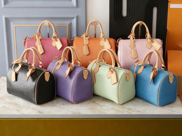 Designer Colorful boston bag shoulder bag for woman classic crossbody small leather messenger bag Retro ladies wallet fashion pillow tote bag womens purse bag PRPU
