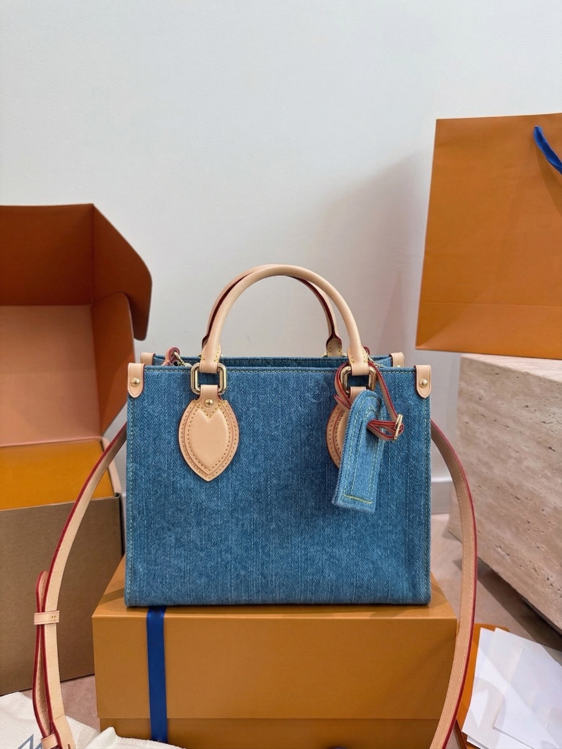 Designer High Quality Blue Denim Tote Bags Retro Women Shoulder Bag Fashion Crossbody Purses Classic Bucket Bag Backpack Wholesale Handbags Womens Purse PRPU