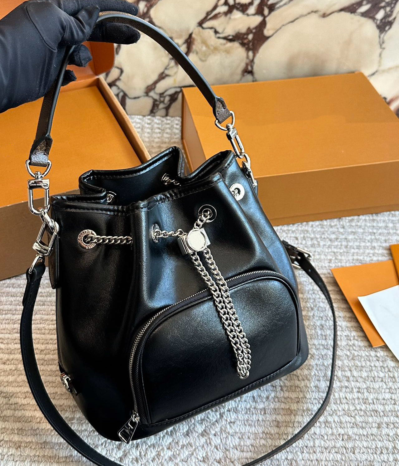 Luxury Hobo Bags For Women Designer Large Capacity Tote Handbags Classic Leather Shoulder Purses With Removable Pouch Fashion Travel Bag With Box Womans Purse PRPU