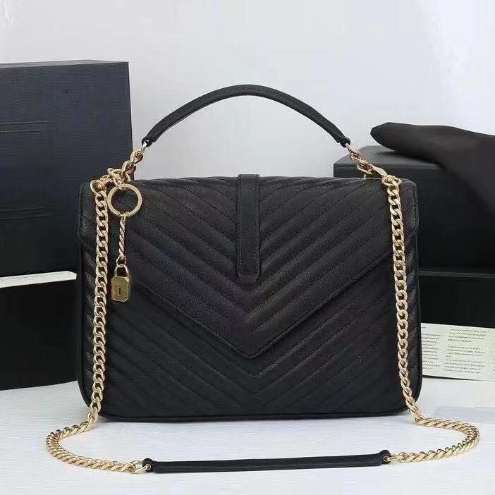 Designer Handbags Bags Genuine leather handbag chain locks messenger bag Luxury Purse crossbody shoulder women dicky0750 fashion lady chains cowhide Clutch